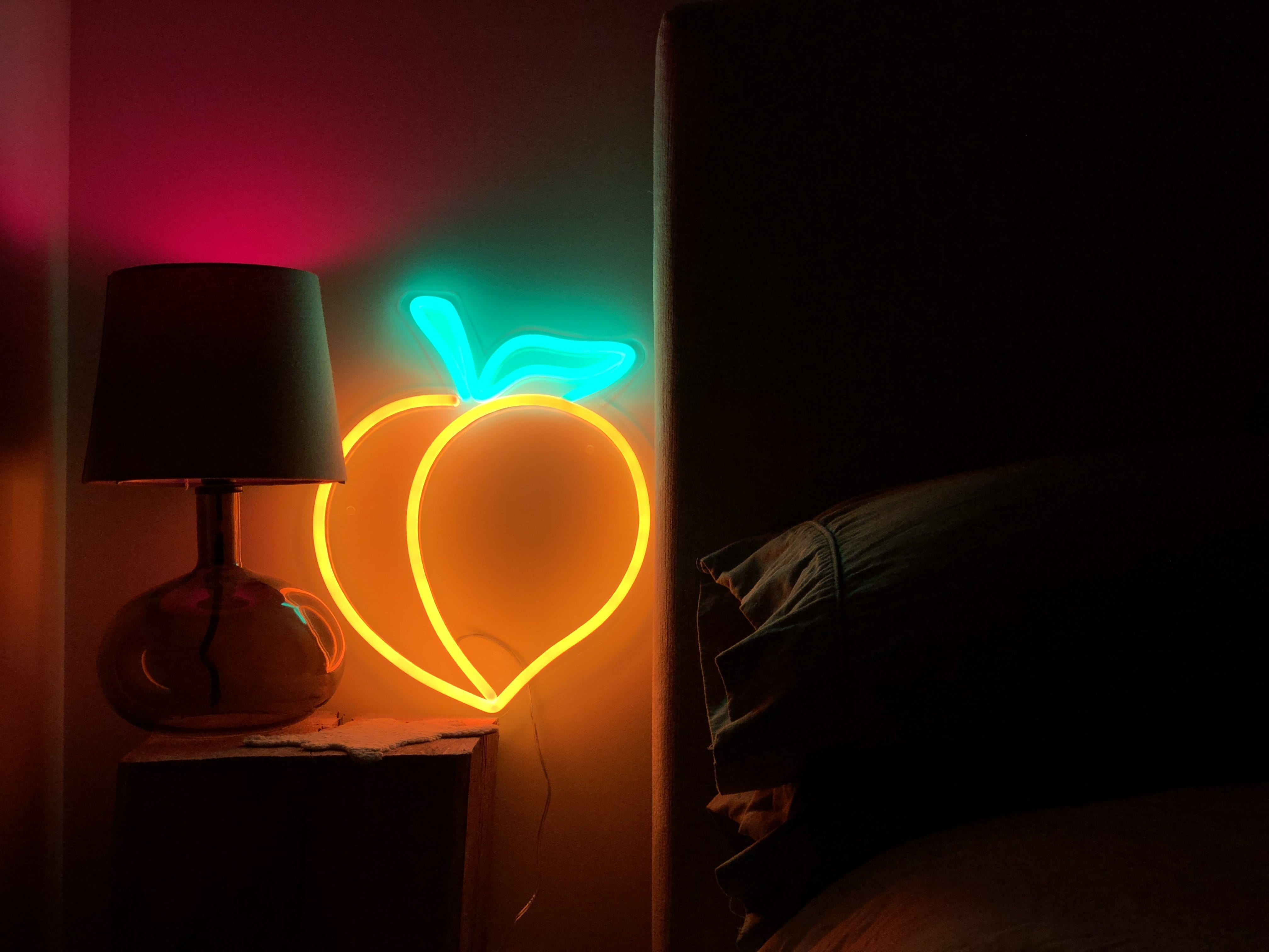Peach LED Neon Sign vista 4